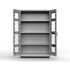 Heavy Duty Clear View Industrial Cabinet, 48"W x 24"D x 75"H, All-Welded, Orange