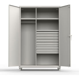 Industrial Uniform Cabinet with 7 Drawers 48"W x 24"D x 75"H , White