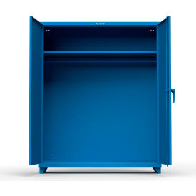 Industrial Uniform Cabinet with Full Width Rod 60"W x 24"D x 75"H , Blue