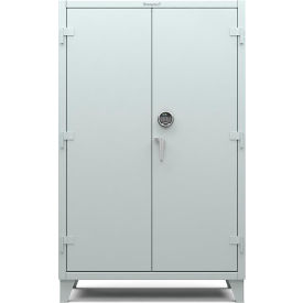 Stronghold HD Cabinet w/ Electronic Lock & Digital Screen, 12 Gauge, 48"W x 24"D x 78"H, Light Gray