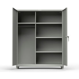 Industrial Uniform Cabinet with 4 Shelves 60"W x 24"D x 75"H , Gray