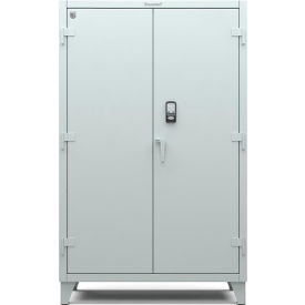 Heavy Duty Cabinet with Access Control Keypad, 12 Gauge, 48"W x 24"D x 78"H, Light Gray