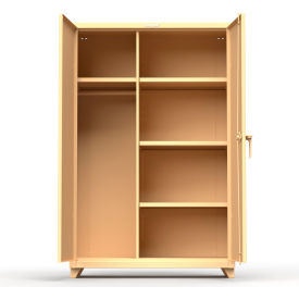 Industrial Uniform Cabinet with 4 Shelves 48"W x 24"D x 75"H , Beige