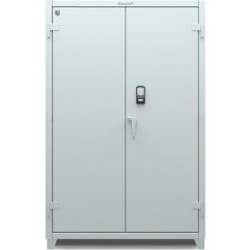 Heavy Duty Cabinet with Electronic Lock & Card Reader, 14 Gauge, 48"W x 24"D x 75"H, Gray