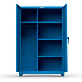 Stronghold Industrial Uniform Cabinet with 4 Shelves 48"W x 24"D x 75"H , Blue
