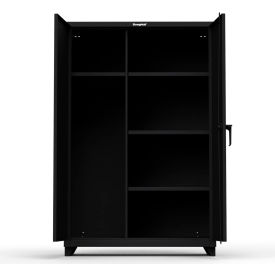 Industrial Uniform Cabinet with 4 Shelves 48"W x 24"D x 75"H , Black