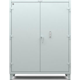 Heavy Duty Cabinet with Keyless Entry Lock, 12 Gauge, 60"W x 24"D x 78"H, Light Gray