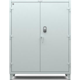 Heavy Duty Cabinet with Access Control Keypad, 12 Gauge, 60"W x 24"D x 78"H, Light Gray