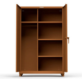 Industrial Uniform Cabinet with 4 Shelves 48"W x 24"D x 75"H , Brown