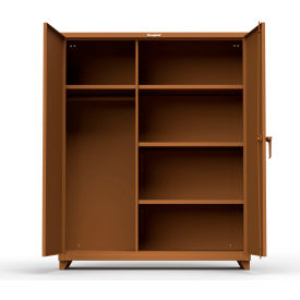 Stronghold Industrial Uniform Cabinet with 4 Shelves 60"W x 24"D x 75"H , Brown