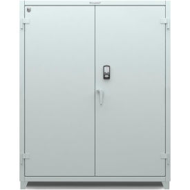 Stronghold Heavy Duty Cabinet w/ Electronic Lock & Card Reader, 14 Gauge, 60"W x 24"D x 75"H, Black