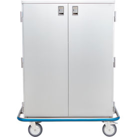 Ultra Space Saver Case Cart, 42"W x 55 1/2"H x 29"D, 2 S/S Wire Shelves, 2 Solid Doors