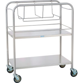 Bassinet, 31"L x 17 3/4"W x 38 1/2"H, with 2 shelves, Stainless Steel