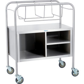Bassinet, 31"L X 17 3/4"W X 38 1/2"H, w/ Open Cabinet, Stainless Steel