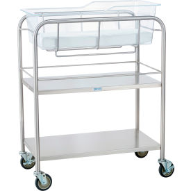 Bassinet Kit with Open Shelves, Includes Bassinet, Basket w/ Cardholder, and Mattress Pad