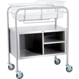Bassinet Kit w/ Open Cabinet, Includes Bassinet, Basket w/ Cardholder, and Mattress Pad