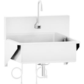 Single Station Windsor Scrub Sink, Wall Mounted w/ Infrared Water Control, Stainless Steel
