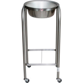 Single Basin Solution Stand w/ H Brace, Stainless Steel, 15"Wx15"Dx33"H, 8.5 Qt Cap.