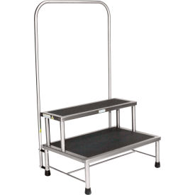 Foot Stool 24"W x 16"H x 16"D w/Handrail MRI Safe