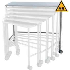 MRI Safe Stainless Steel Mobile Instrument Table, 48 x 42"