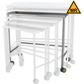 MRI Safe Stainless Steel Mobile Instrument Table, 40 x 20"