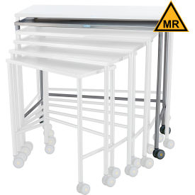 MRI Safe Stainless Steel Mobile Instrument Table, 44 x 40"
