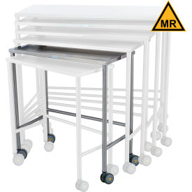 MRI Safe Stainless Steel Mobile Instrument Table, 32 x 32"