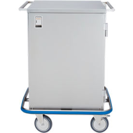 Mini Case Cart, 29 5/8"W x 40 1/2"H x 29"D, 1 S/S Wire Pullout Shelf, 1 Solid Door