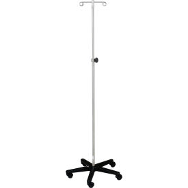 IV Stand, Tru-Loc, Black, 74 - 110"H, 2 Hook