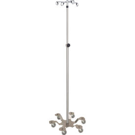 IV Stand, Tru-Loc, Stainless Steel, Height: 52 - 90", 4 Hook