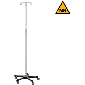 IV Stand, Twist Lock, Aluminum, 74 -100"H, 2 Hook