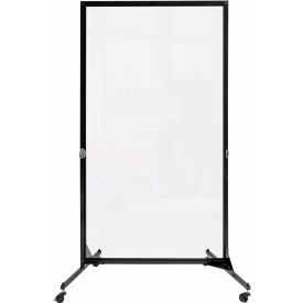 1 Panel Foldable Divider, 6'2"H x 3'4"W, Clear Acrylic, Minor Assembly Required