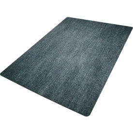 Desk Chair Mat, Stonewash in Grey, 3' x 4'