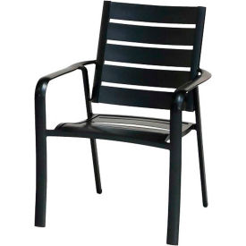 All-Weather Commercial-Grade Aluminum Slatted Dining Chair