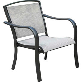 All-Weather Commercial-Grade Aluminum Lounge Chair with Sunbrella Sling Fabric