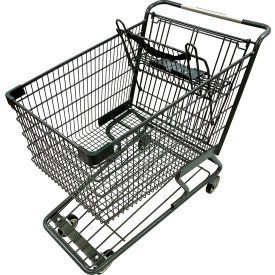 Steel Shopping Cart 6.4 Cu. Ft. Capacity, Grey