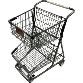 Steel Shopping Cart 2.6 Cu. Ft. Capacity, Grey