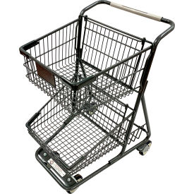 Steel Shopping Cart 2.6 Cu. Ft. Capacity, Black