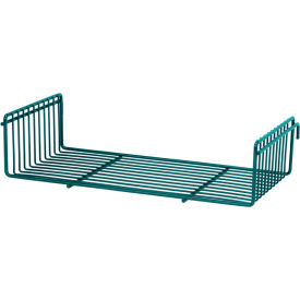 Shelf With Side Ledge, 18"W x 9"D, Steel, Light Green, Proform