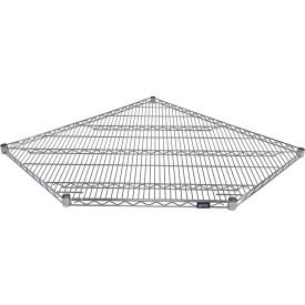 Quantum Corner Wire Shelf, 42"W x 24"D, Chrome, All Welded