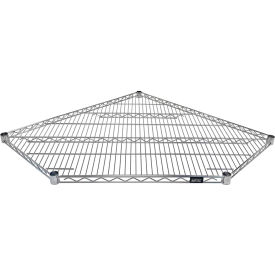 Quantum Corner Wire Shelf, 36"W x 18"D, Chrome, All Welded