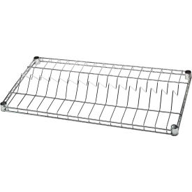 16 Reel Wire Shelf, 36"W x 18"D, Chrome, All Welded