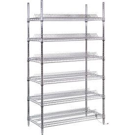 6 Shelf, Chrome Wire Shelving Unit, Starter, 36"W x 18"D x 63"H