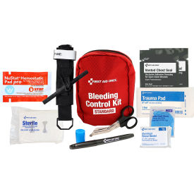 First Aid Only Bleeding Control Kit, Fabric, Red, 13 Pieces