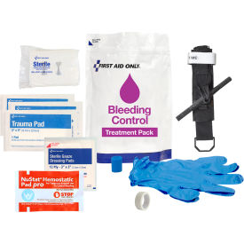 Bleeding Control Treatment Pack, Fabric, Red, 12 Pieces