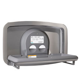 Horizontal Baby Changing Table Recess Mounted - Stainless Steel