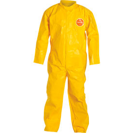Tychem 2000, Coverall, Front Zipper, Bound Seams, Yellow, 4X, 12/Qty