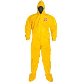 Tychem 2000 Coverall Hood & Socks/Boots, Bound Seam, Yellow, 3X, 12/Qty