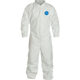 Tyvek 400 Coverall, Elastic Wrist & Ankle, Stormflap, White, 4X, 25/Qty