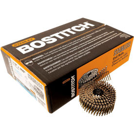 Bostitch 2" x .092 Ring Shank 15 Degree Coil Siding Nails, 3600/Pack